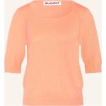 Orange Beaumont U-Boot-Ausschnitt Strickshirts mit Puffärmeln aus Baumwolle für Damen Größe S 