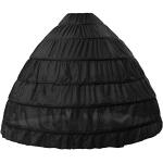 Schwarze Vintage Damenpetticoats Einheitsgröße 