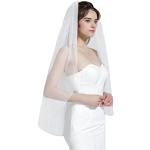 Offwhitefarbene Elegante Damenschleier & Damenbrautschleier aus Mesh für die Braut 