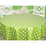 Grüne Gepunktete Runde eckige Tischdecken 140 cm aus Textil 1-teilig 