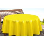 Gelbe Unifarbene Runde eckige Tischdecken 140 cm aus Kunststoff 1-teilig 