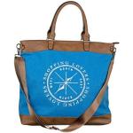 Aquablaue Maritime Einkaufstaschen & Shopping Bags mit Reißverschluss aus Baumwolle für Herren Klein 