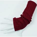 Rote Elegante Damenarmstulpen & Damenhandstulpen aus Wolle Handwäsche für den für den Herbst 