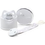 BebeDeParis Personalisierte Schnuller mit Babynamen, BPA-freier, 0-6 Monate, mit Schutzkappe und Schnullerkette, Weib. Wertvolles personalisiertes Geschenk zur Geburt.