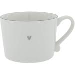 Becher mit Henkel little Heart Keramik weiss grau Keramikgeschirr Kaffeebecher BC Cup Küche Gedeckter Tisch