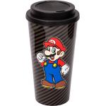 Anthrazitfarbene Super Mario Mario Coffee-to-go-Becher & Travel Mugs 520 ml aus Kohlefaser 