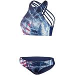 Marineblaue Sportliche Beco High Neck Bikinis aus Polyester für Damen Größe XS 