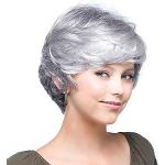 Kurzhaarperücken für Damen weißes & graues Haar 