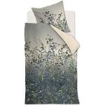 Dunkelgrüne Beddinghouse Blumenbettwäsche mit Reißverschluss aus Mako-Satin 155x220 