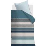 Blaue Moderne Beddinghouse Bettwäsche mit Reißverschluss aus Mako-Satin 155x220 
