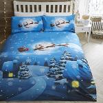 Reduzierte Bunte Bettwäsche Sets & Bettwäsche Garnituren mit Weihnachts-Motiv aus Baumwolle trocknergeeignet 