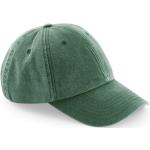 Grüne Bestickte Vintage Beechfield Snapback-Caps aus Baumwolle für Herren 