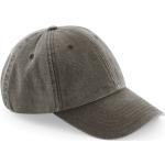 Braune Bestickte Vintage Beechfield Snapback-Caps aus Baumwolle für Herren 