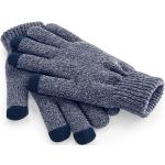 Dunkelblaue Melierte Beechfield Strick-Handschuhe aus Acryl für Herren Größe XL für den für den Winter 