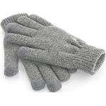 Graue Melierte Beechfield Strick-Handschuhe aus Acryl für Herren Größe M für den für den Winter 