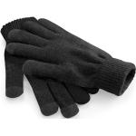 Schwarze Melierte Beechfield Strick-Handschuhe aus Acryl für Herren Größe XL für den für den Winter 