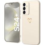 Weiße Samsung Galaxy S24+ Hüllen Art: Slim Cases mit Bildern aus Silikon stoßfest 