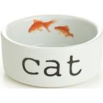 Weiße Beeztees Runde Futterautomaten & Futterspender für Katzen aus Keramik 
