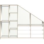 Weiße Pickawood Begehbare Kleiderschränke matt mit Schublade Breite 250-300cm, Höhe 200-250cm, Tiefe 50-100cm 