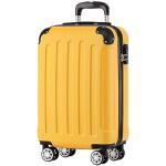 BEIBYE Hartschalen-Koffer Trolley Rollkoffer Reisekoffer Handgepäck 4 Rollen (M-L-XL-Set) (Yellow, M)