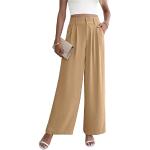 Reduzierte Aprikose Business Business-Hosen mit Reißverschluss aus Polyester für Damen Größe M für den für den Sommer 
