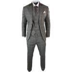 Beige Karo Vintage Businesskleidung aus Tweed für Herren Größe XXL 3-teilig 