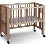 Beige Babybetten mit Rollen aus Massivholz höhenverstellbar 40x90 