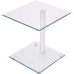 Reduzierte Moderne Runde Beistelltische Glas aus Glas Breite 0-50cm, Höhe 0-50cm 