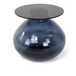 Schwarze Minimalistische Runde Runde Couchtische aus Glas 