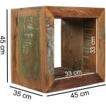 Braune Shabby Chic Wohnling Design Tische lackiert aus Holz Breite 0-50cm, Höhe 0-50cm, Tiefe 0-50cm 