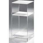 Weiße Moderne Topdesign Rechteckige Beistelltische & Ablagetische aus Acrylglas Breite 0-50cm, Höhe 50-100cm, Tiefe 0-50cm 