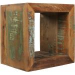 Braune Shabby Chic FineBuy Cube Quadratische Massivholz-Couchtische aus Massivholz Breite 0-50cm, Höhe 0-50cm, Tiefe 0-50cm 
