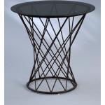 Schwarze Moderne Runde Beistelltische Rund 50 cm lackiert aus Glas 