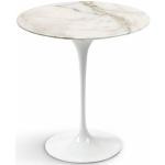 Beistelltisch Saarinen Tulip Knoll International Platte Marmor Arabescato weiß, Designer Eero Saarinen, 52 cm