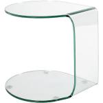 Weiße xxxlutz Ovale Beistelltische Glas aus Glas Breite 0-50cm, Höhe 0-50cm, Tiefe 0-50cm 