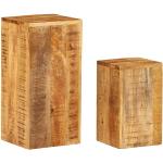 vidaXL Beistelltische Holz aus Massivholz 2-teilig 