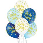 Hellblaue Runde Luftballons aus Kunststoff 50-teilig 