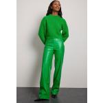 Reduzierte Grüne Kunstlederhosen aus Kunstleder für Damen Größe XS 