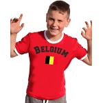 Belgien T-Shirt Kinder Ringer Rot, 140