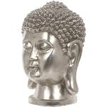 Silberne Asiatische Beliani Buddha Figuren glänzend 