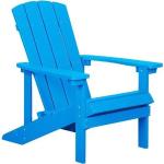 Blaue Beliani Adirondack Chairs aus Kunststoff 