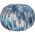 Blaue Beliani Conrad Poufs aus Textil 