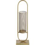 Reduzierte Goldene Moderne 13 cm Beliani Ovale Teelichthalter aus Metall 