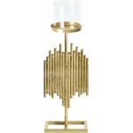 Reduzierte Goldene Moderne 53 cm Beliani Teelichthalter glänzend aus Metall 