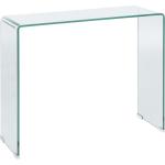 Minimalistische Beliani Rechteckige Konsolentische aus Glas mit Schublade Breite 50-100cm, Höhe 50-100cm, Tiefe 0-50cm 