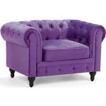 Violette Moderne Beliani Chesterfield Chesterfield Sessel aus Textil 