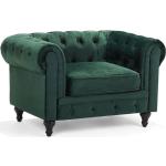 Grüne Moderne Beliani Chesterfield Chesterfield Sessel aus Textil 