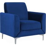 Blaue Retro Beliani Lounge Sessel aus Birkenholz Breite 50-100cm, Höhe 50-100cm, Tiefe 50-100cm 