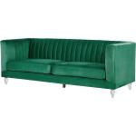 Grüne Moderne Beliani Designer-Sofas aus Textil 3 Personen 