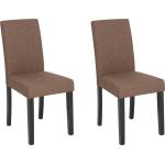 Braune Moderne Beliani Esszimmerstühle & Küchenstühle aus Textil Breite 0-50cm, Höhe 50-100cm, Tiefe 0-50cm 